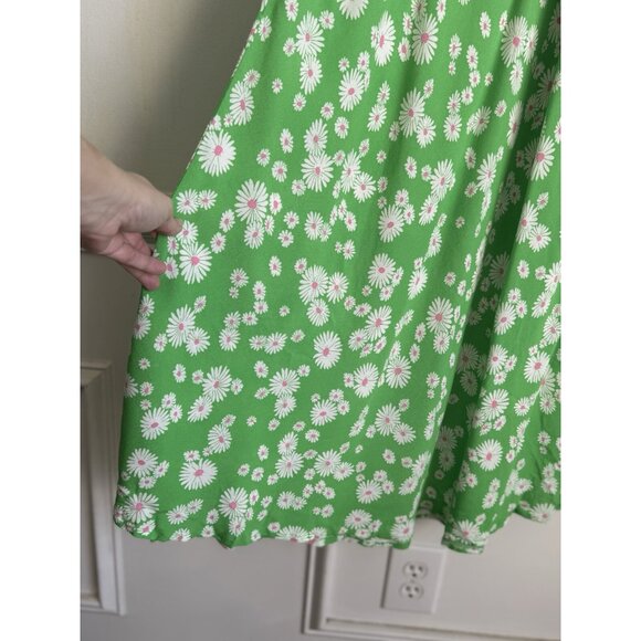 Lilly Pulitzer Palm Boom Boom Jumpsuit Size M Kelly Green Palm Wide Leg Tropical - Picture 9 of 13